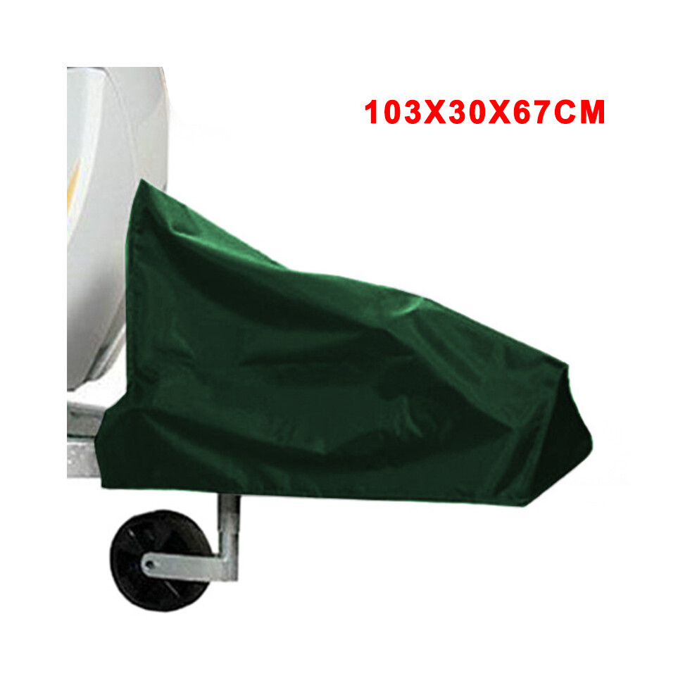 (Green) Large Heavyduty Caravan Drawbar Cover W/ Buckles Camper Trailer Tow Hitch Cover 110691661944