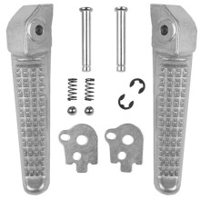 (Silver) 6MM Rear Footrests Foot Pegs Kit For Honda CBR600 F2 F3 VFR750 CBR954 CB1000