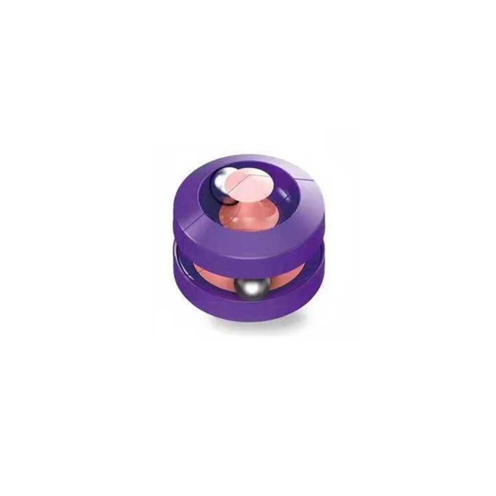 (Purple) Orbit Ball Fidget Toy for Stress & Anxiety Relief - Spinning ADHD Decompression Toy
