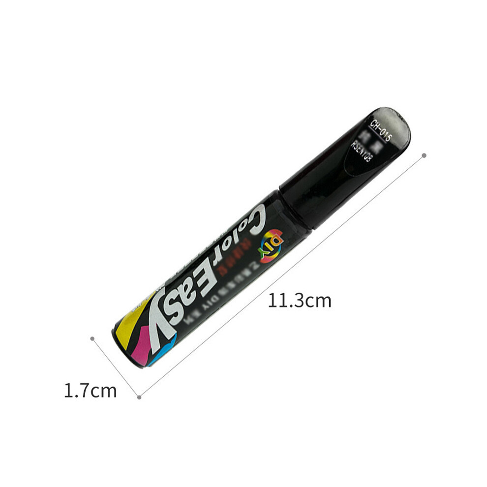 (Black) 12Ml Car Color Fix Pen - Scratch Remover & Auto Paint Repair Touch Up Brush Black 123643758791