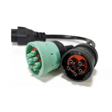 Heavy Duty Truck 6 Pin J1708 9 Pin J1939 to 16 Pin OBD2 Adapter Cable