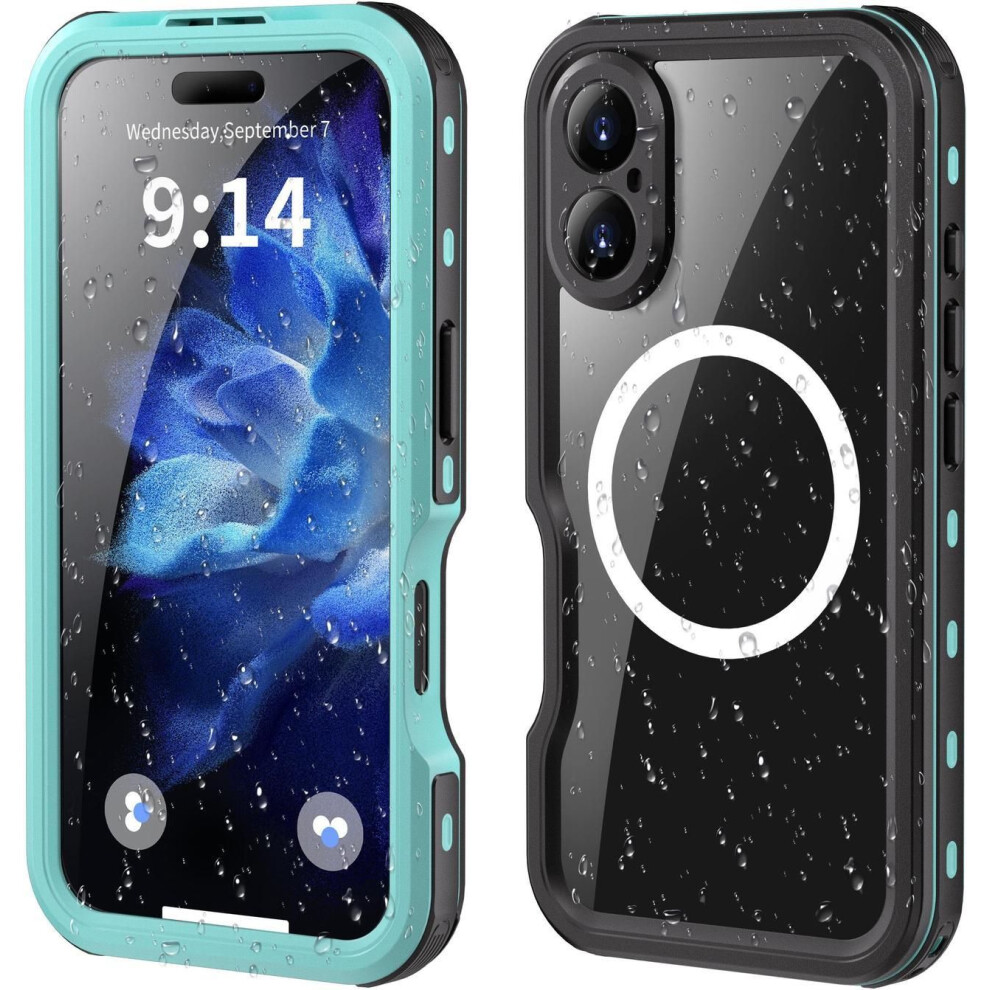 Waterproof Case For Iphone 16 6.1 Inch With Magsafe Snowproof,Dustproof And Shockproof, Ip68 Certified Full Body Protection Fully Sealed Underwater Co 609808390797