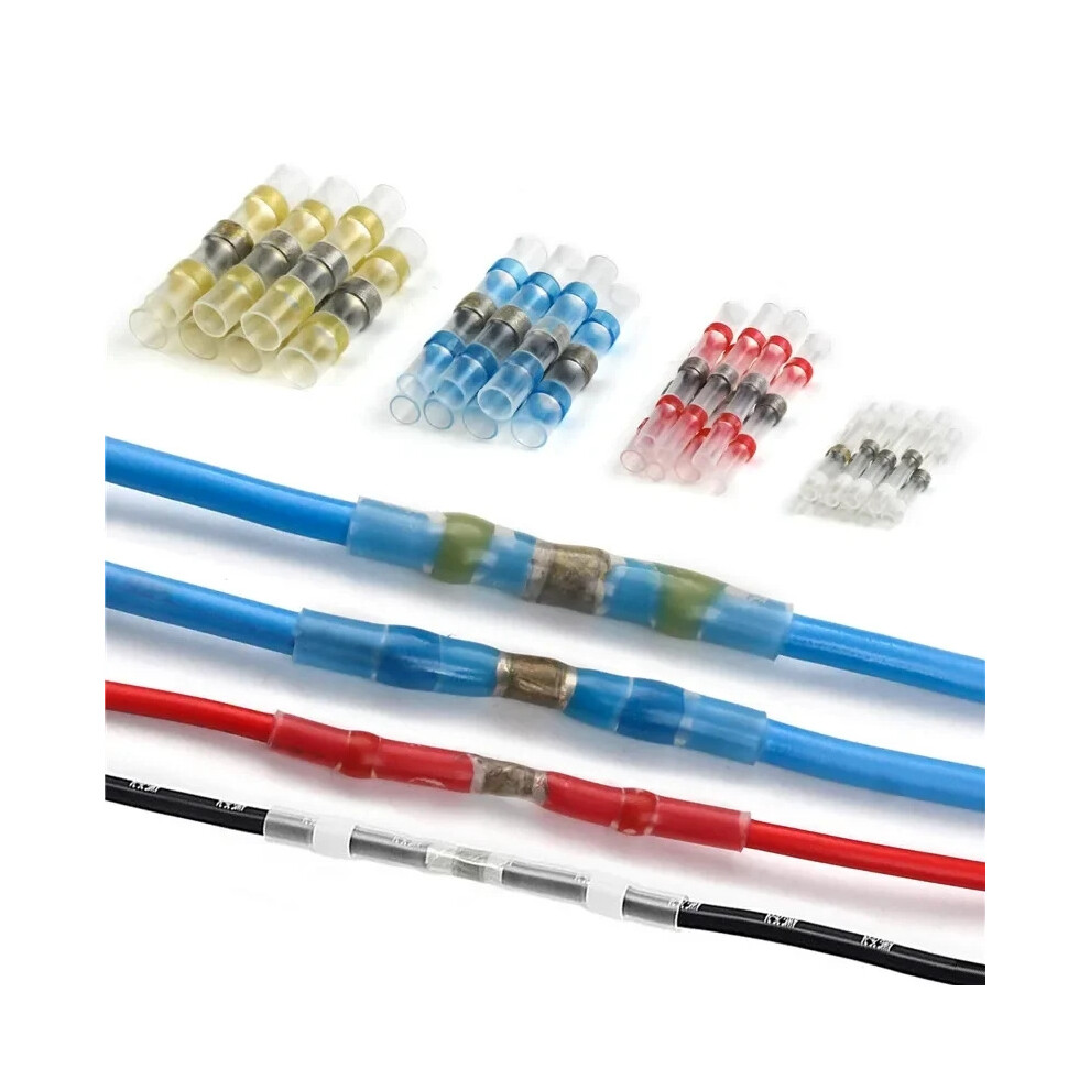 200Pcs Solder Seal Heat Shrink Wire Connectors Waterproof Butt Terminals 123643769445