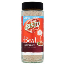 Bisto Best Reduced Salt Rich Flavour Beef Gravy Granules Made with Real Meat Juice, 390 g Jar (Pack of 1)