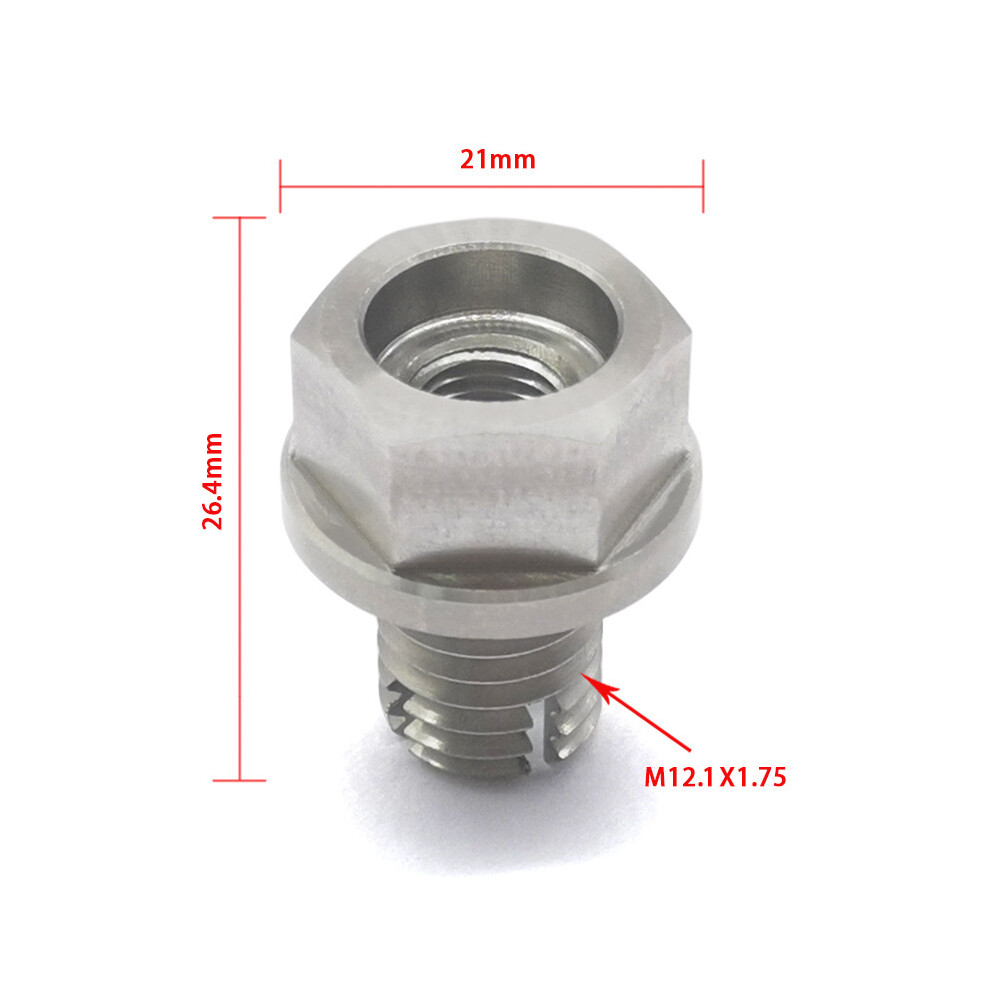 (M12.1*1.75) Oil Drain Plug Self-Tapping Piggyback Stainless Steel Repair Kit M12.1-1.25/M12.1-1.75/M14.1*1.5 110691675286