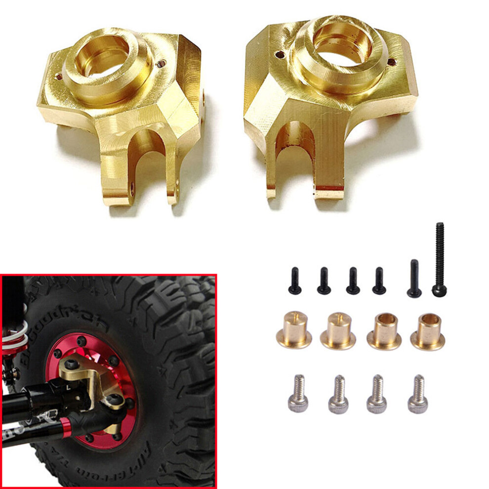 2Pcs Brass Heavy Front Steering Cup Knuckle For 1/10 Rc Car Axial Scx10 Ii 90046 110691694997