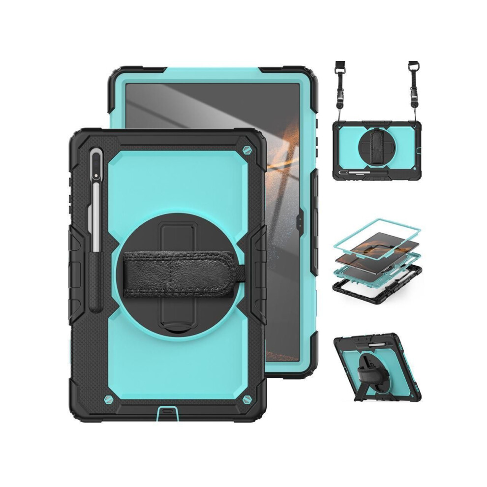 For Samsung Galaxy Tab S10 Ultra / S9 Ultra / S8 Ultra 14.6 Inch Case With S Pen Holder Rugged Shockproof Protective Cover With Rotating Stand And & S 609808385908