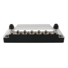 (Black) Red/Black Distribution Terminal Block(With Cover)With M6 Studs