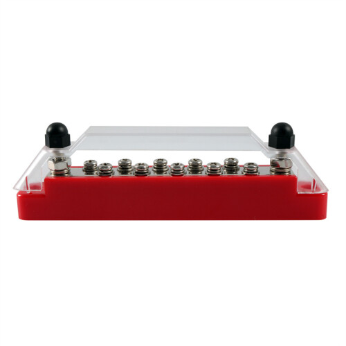 (Red) Red/Black Distribution Terminal Block(With Cover)With M6 Studs