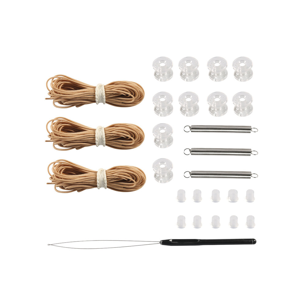 (Brown) Rv Pleated Shade Repair Kit - Window Shade Restringing For Day & Night Pleat 413590931775