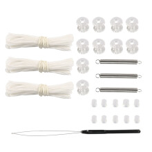 (White) RV Pleated Shade Repair Kit - Window Shade Restringing for Day & Night Pleat