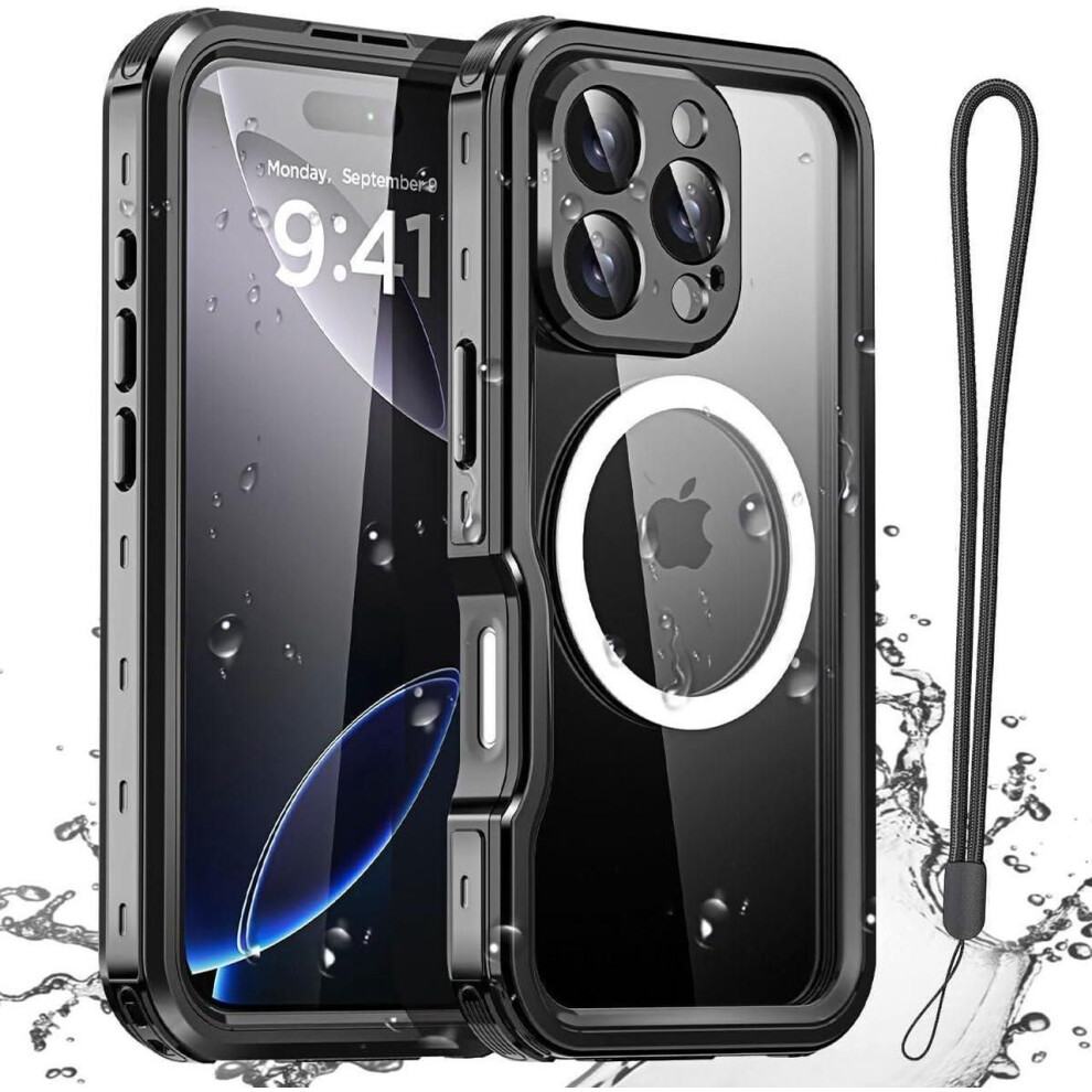 Waterproof Case For Iphone 16 Pro 6.3 Inch With Magsafe Snowproof,Dustproof And Shockproof, Ip68 Certified Full Body Protection Fully Sealed Underwate 609808390728