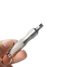 Stainless Steel Tire Deflating Screwdriver Car Tire Valve Screw Driver Keychain