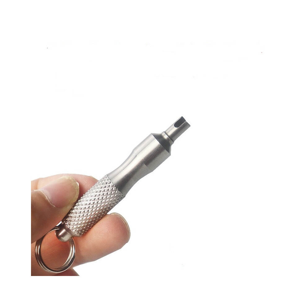 Stainless Steel Tire Deflating Screwdriver Car Tire Valve Screw Driver Keychain 110691683953
