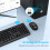 TeckNet TECKNET 2.4G Wireless Keyboard and Mouse Combo UK Layout Full Size Silent 2