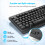 TeckNet TECKNET 2.4G Wireless Keyboard and Mouse Combo UK Layout Full Size Silent 3