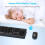 TeckNet TECKNET 2.4G Wireless Keyboard and Mouse Combo UK Layout Full Size Silent 4