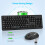 TeckNet TECKNET 2.4G Wireless Keyboard and Mouse Combo UK Layout Full Size Silent 6
