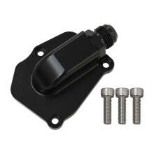 (Black) Timing Chain Tensioner Cover & Turbo Oil Drain Sidewinder for Honda Acura K20 K24