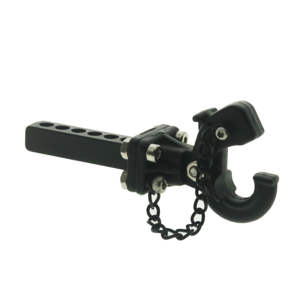 (Black) Metal Hitch Trailer Hook For 1/10 Axial Scx10 90046 Traxxas Trx4 Rc Crawler Car Black 413590152729