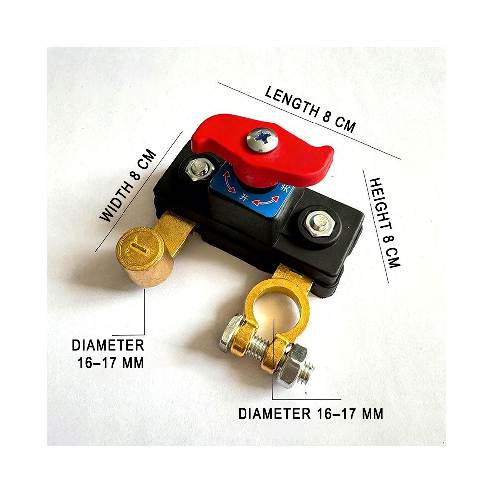 (Copper) Car Battery Disconnect Isolator Anti-Leakage Switch Cut Switch Battery Terminal 110691662637