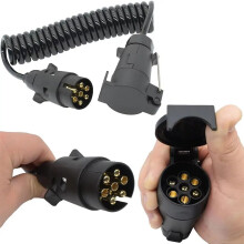 7Pin Trailer Truck Light Board Extension Cable Lead Male To Female Wire Plug