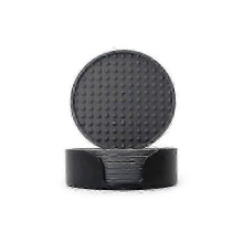 (10cm*10cm*0.5cm, gray) Silicone Coaster Round Non-slip Thickened Tabletop Water Cup Hot Insulation Mat Teacup Mat Set  WY-26