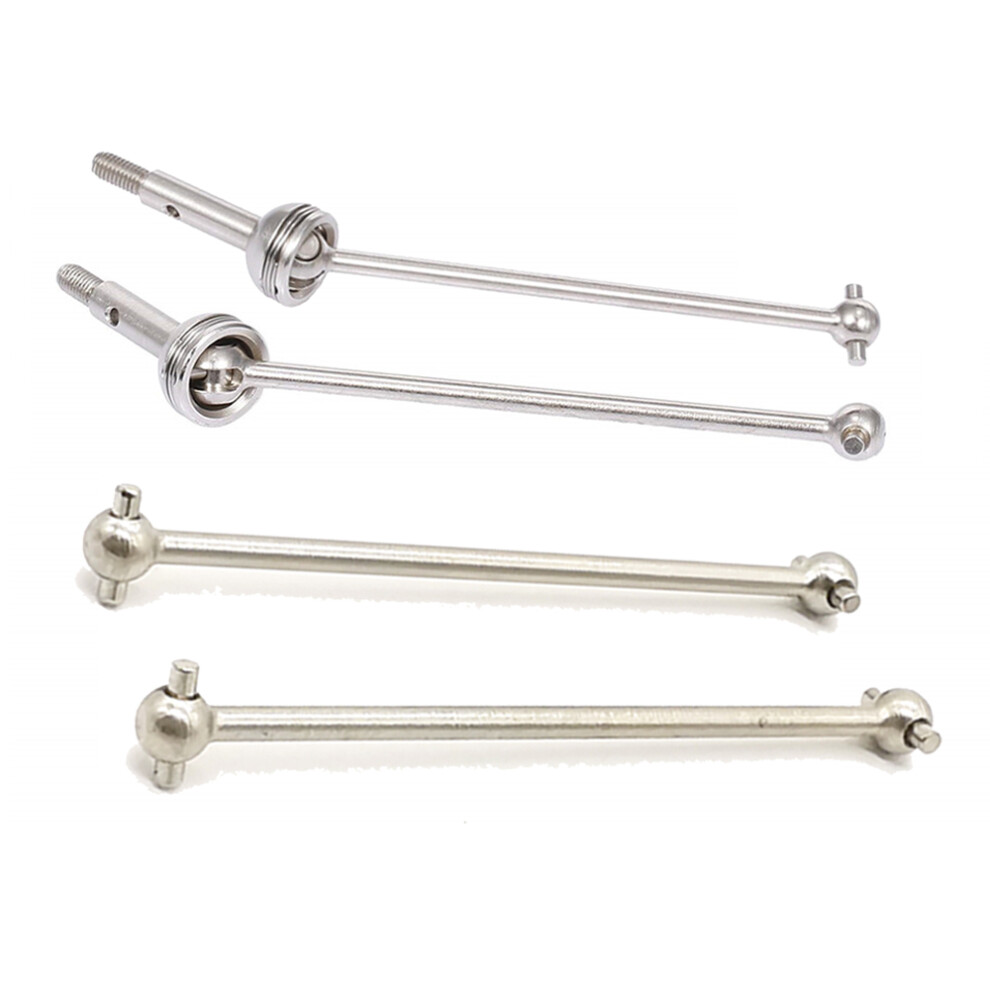 (4Pcs (Front Drive Shaft+Rear Dog Bone)) Metal Front Drive Shaft Rear Dog Bone Upgrade Part For Wltoys 144001 1/14 Rc Car 110691694898