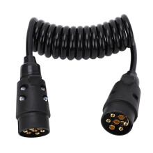 (2M) 12V/24V 7-Core Coiled Spring Towing Wire for Campers & Cars