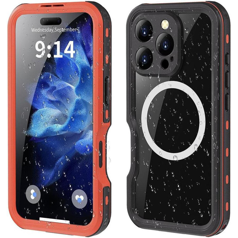Waterproof Case For Iphone 16 Pro 6.3 Inch With Magsafe Snowproof,Dustproof And Shockproof, Ip68 Certified Full Body Protection Fully Sealed Underwate 609808390742