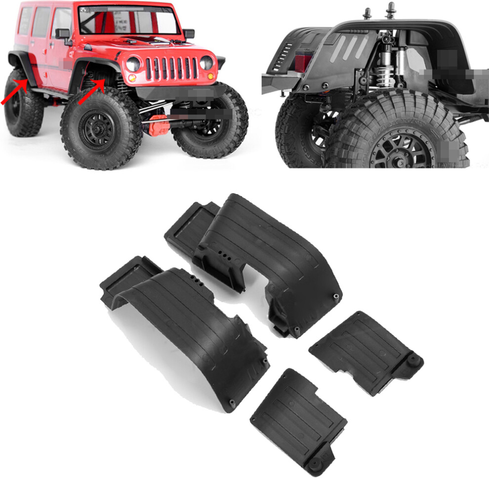 Front Rear Mud Flaps Inner Fender For 1/10 Rc Crawler Axial Scx10 Ii 90046 90047 110691695338
