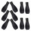 Porte-serviettes décoratif noir à sangles (lot de 10) 1
