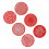 (Red) Printed Pattern Silicone Coasters Elegant Nonslip Round Cup Mat Heat Resistant Pad for Coffee Beverage Use Kitchen Tool  Red 1