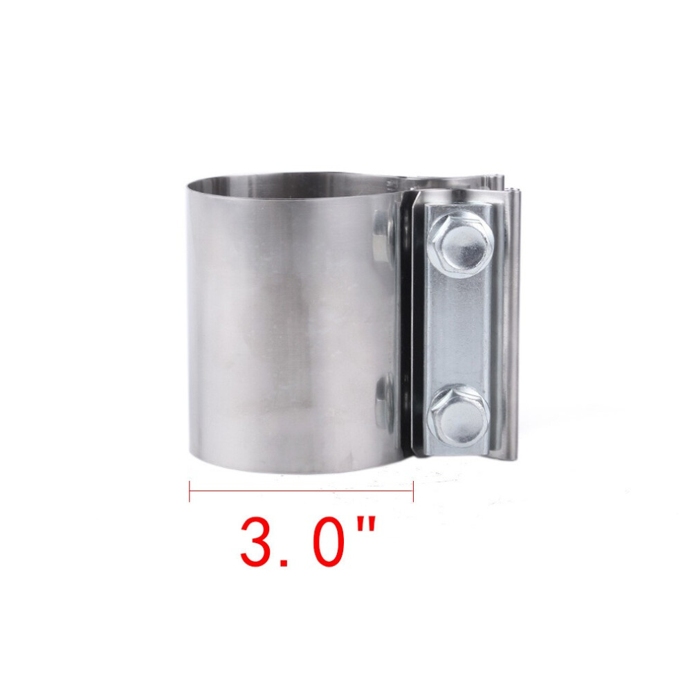 (3.0 Inch) 2.25" 2.5" 3.0" Stainless Car Exhaust Lap Joint Exhaust Sleeve Band Clamp 110691684363