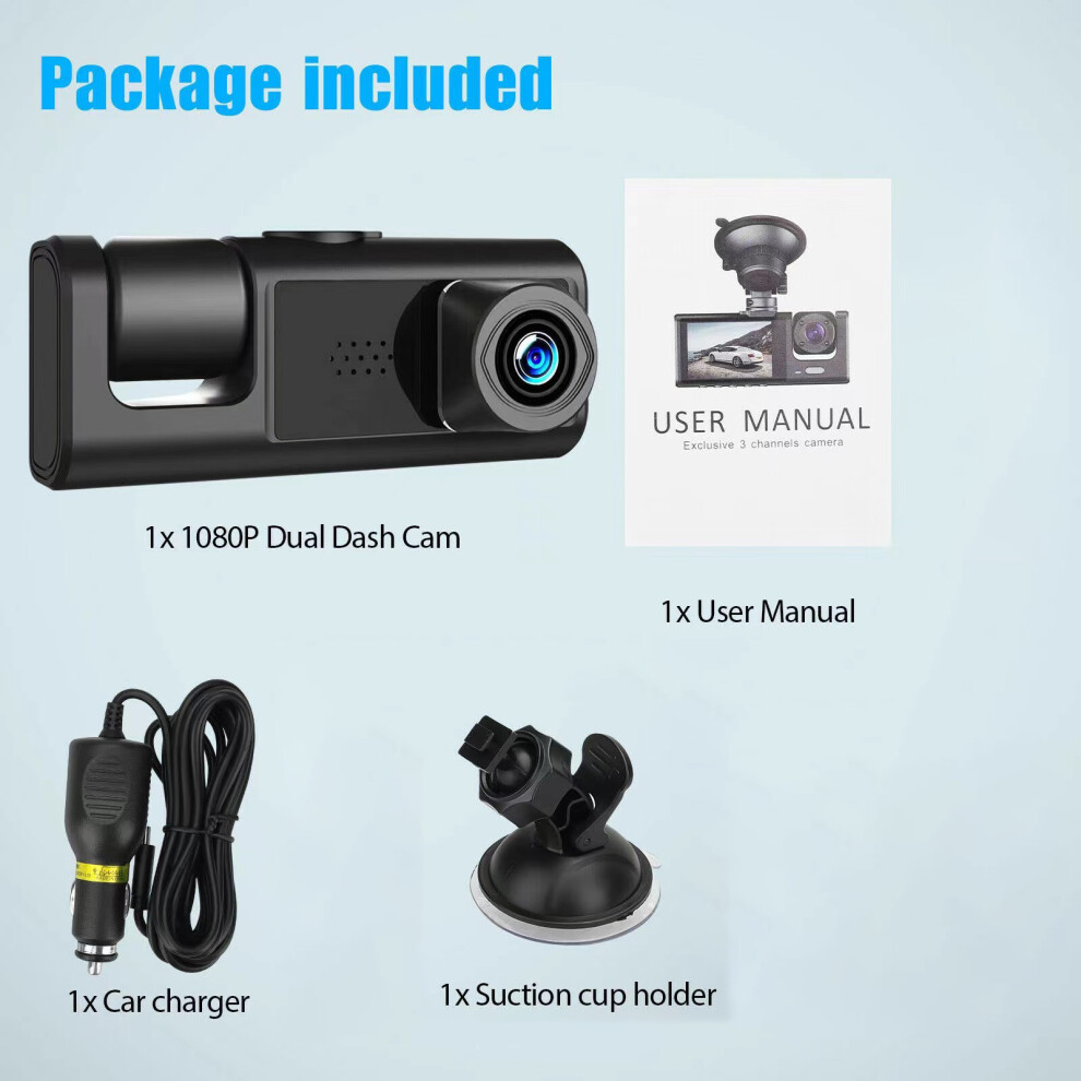 1080P Driving Recorder Car Dvr Camera Dash Cam Night Vision Front And Rear 110691663917