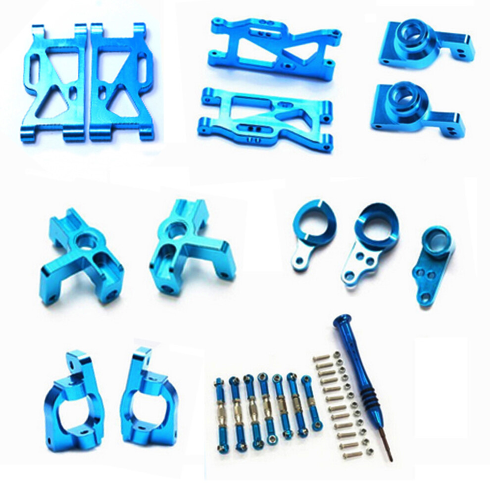 (1 Set (As The Picture Show)) Upgrade Metal Front/Rear Steering Swing Arm Linkage Pull Rod Parts For 1/14 Wltoys 144001 Rc Car Light 110691694768