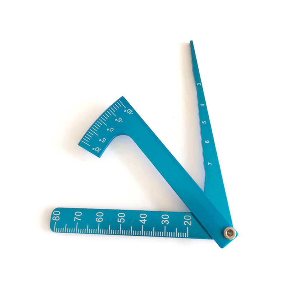 (Blue) 3 In 1 Height Gauge Ruler Rc Car Wheel Chassis Camber Ride Dip Angle Measuring Tools Blue 110691695567