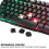 BAKTH Multiple Color Rainbow LED Backlit Mechanical Feeling USB Wired Gaming Keyboard and Mouse Combo for Working or Games 6