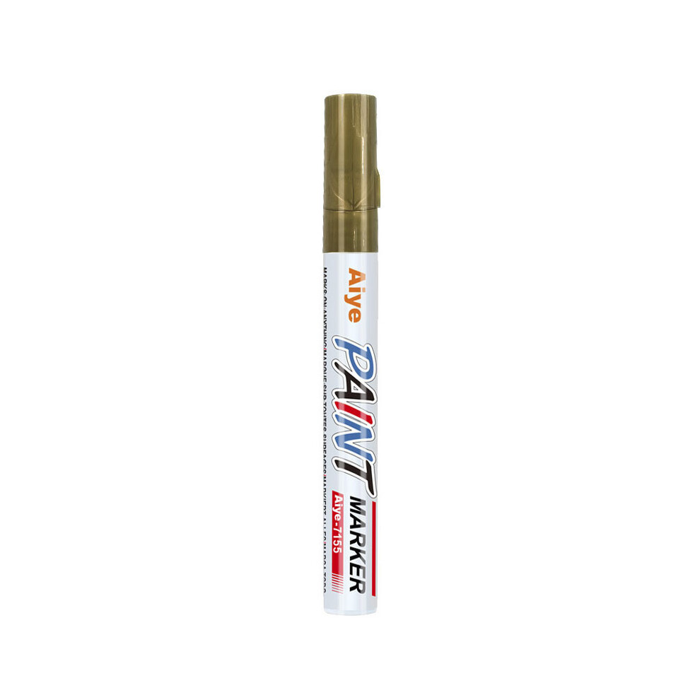 (Gold) 1Pcs Paint Marker Pen Waterproof Oil Markers Pens For Car Tyre Tire Tyres Metal Gold 110691662088