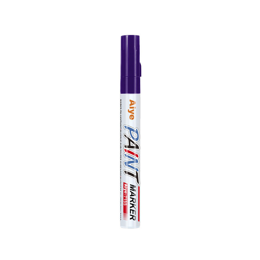 (Purple) 1Pcs Paint Marker Pen Waterproof Oil Markers Pens For Car Tyre Tire Tyres Metal Purple 110691662132