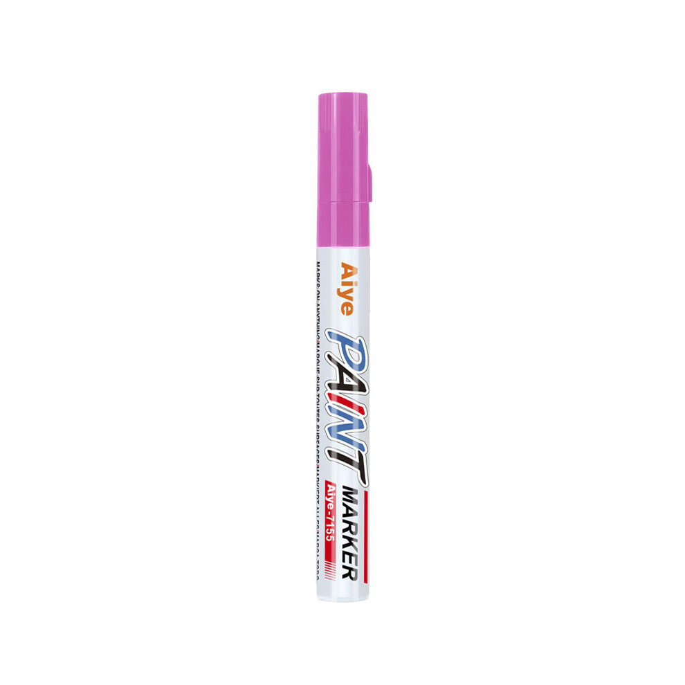 (Pink) 1Pcs Paint Marker Pen Waterproof Oil Markers Pens For Car Tyre Tire Tyres Metal Pink 110691662125
