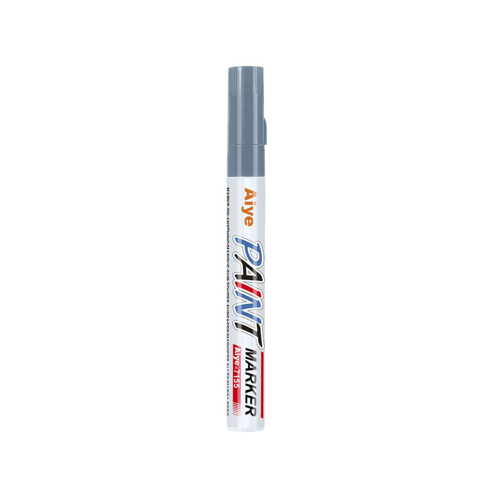 (Silver) 1Pcs Paint Marker Pen Waterproof Oil Markers Pens For Car Tyre Tire Tyres Metal Silver 110691662149
