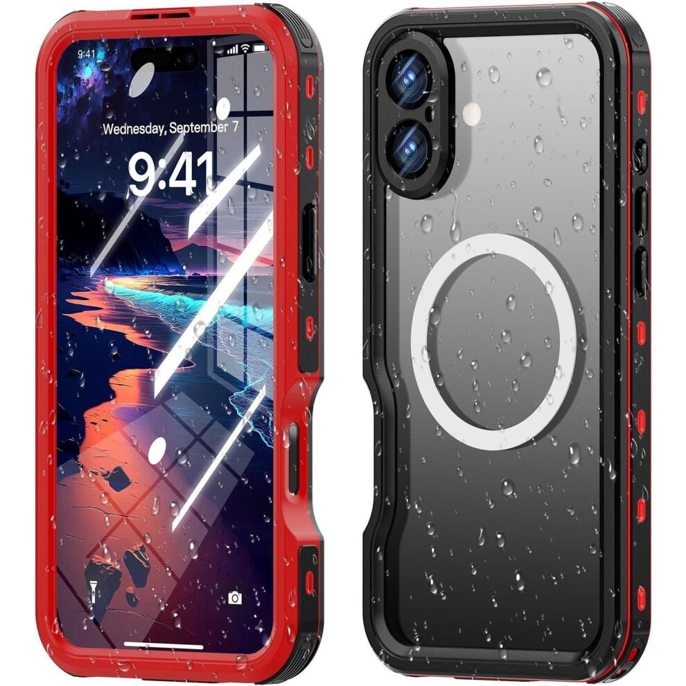 Waterproof Case For Iphone 16 Plus 6.7 Inch With Magsafe Snowproof,Dustproof And Shockproof, Ip68 Certified Full Body Protection Fully Sealed Underwat 609808390773