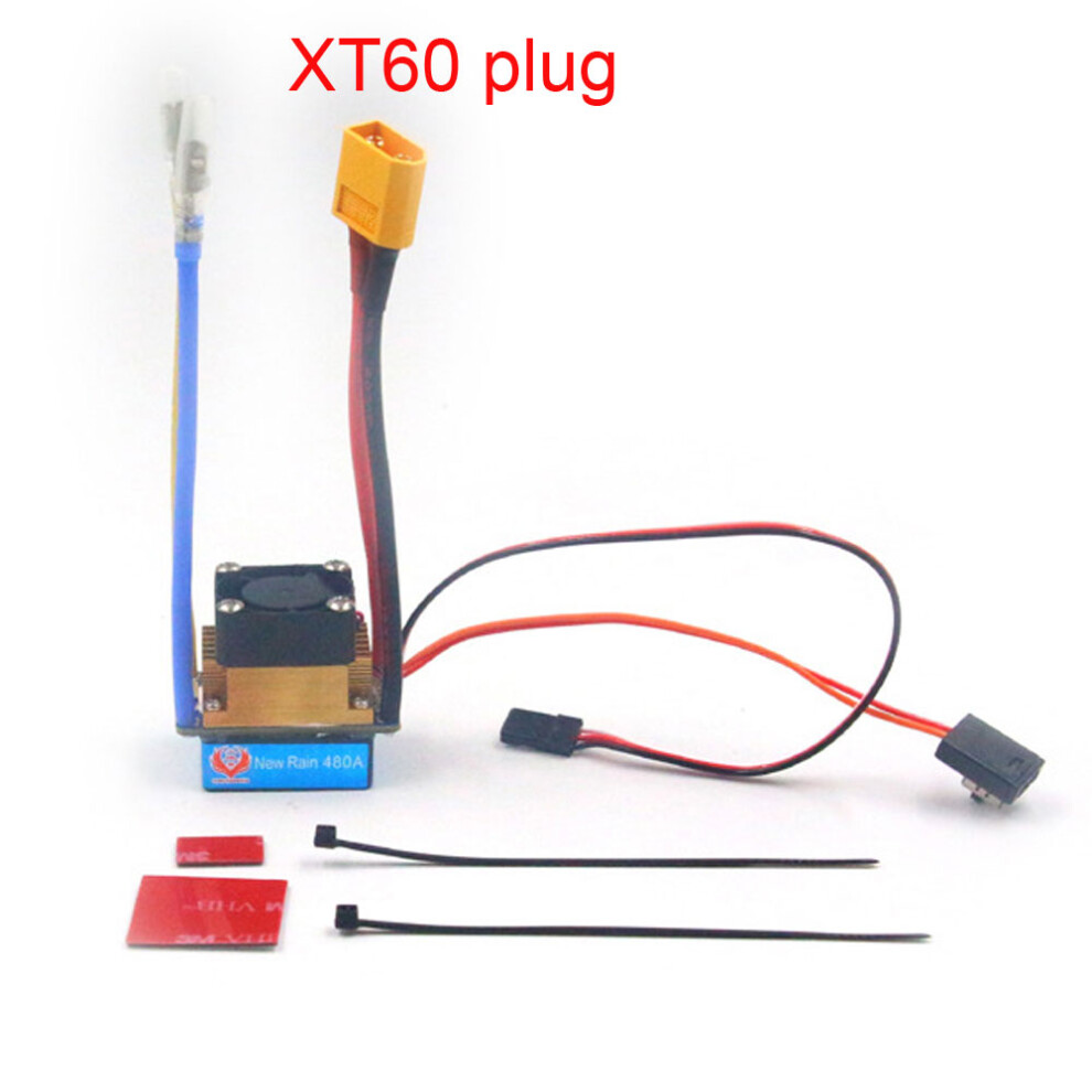 (Xt60 Plug) 480A Waterproof Brushed Esc Two-Way Speed Controller For 540 550 775 Motor Rc Car Crawler 110691695482