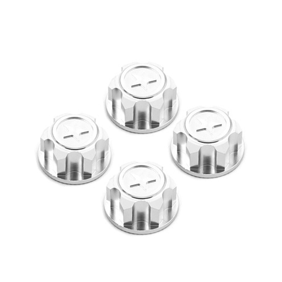 (Silver) 4Pcs Rc Car Aluminum 17Mm Hex Wheel Nuts Dustproof Anti-Skid Non-Slip For 1/8 Traxxas X-Maxx Summit E-Revo Buggy Truck Silver 110691695772