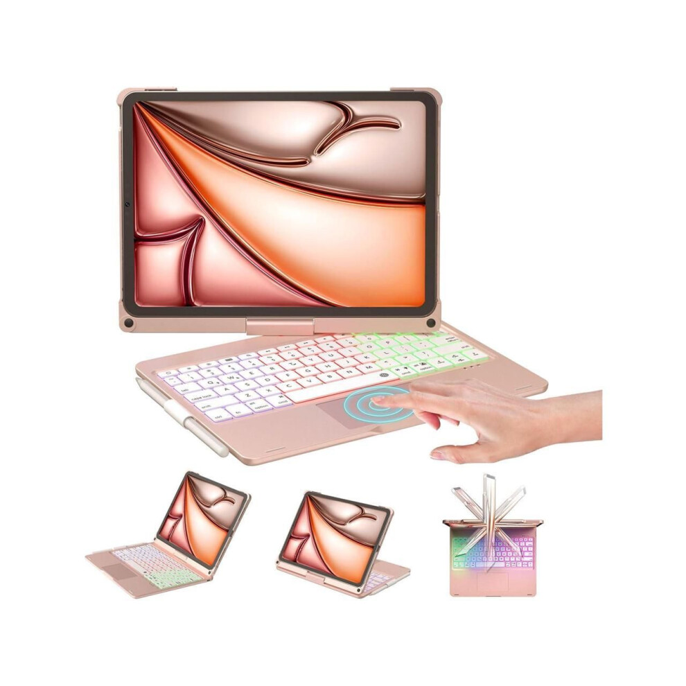 Touch Keyboard Case For Ipad Air 11 Inch (M3) 2025 (M2) 2024 & Ipad Pro 11 4Th/3Rd/2Nd/1St Gen & Ipad Air 5Th & 4Th Gen 10.9 Inch, Multi-Touch Trackpa 609808382433