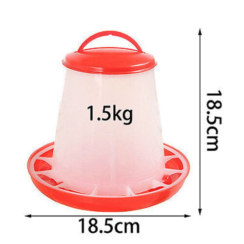 Set hrănitor și adăpător pentru pui, plastic, 1,5 kg 2
