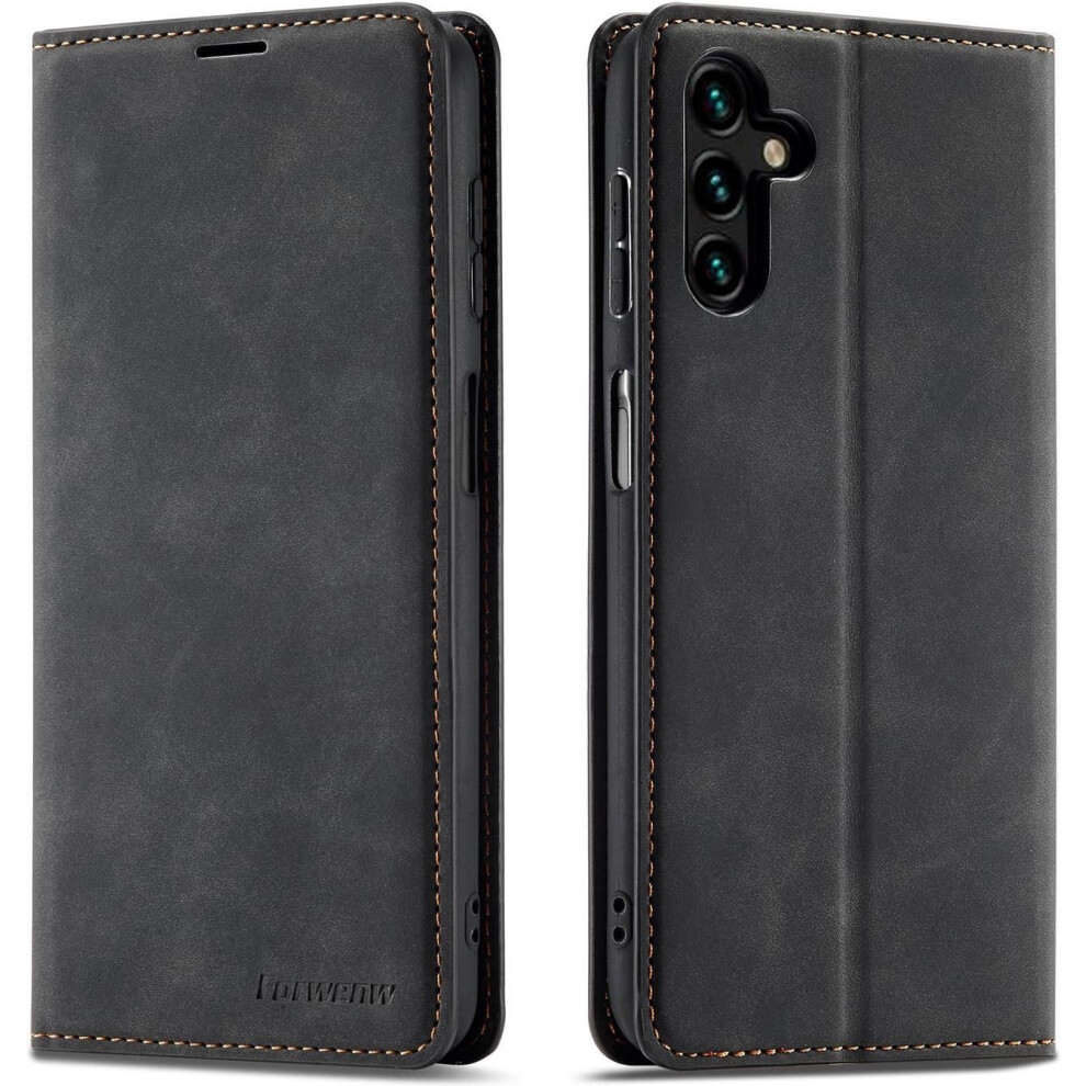 Photos - Case  for Samsung Galaxy A35 5G Premium PU Leather Phone Cover with Card Holder Stand, Shockproof Flip Wallet Cover