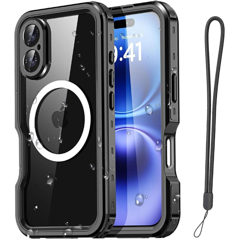 Waterproof Case For Iphone 16 Plus 6.7 Inch With Magsafe Snowproof,Dustproof And Shockproof, Ip68 Certified Full Body Protection Fully Sealed Underwat 609808390759