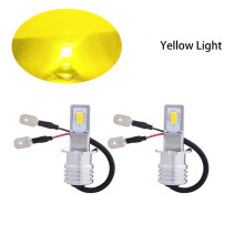 (H1-Yellow) 6000K 35W 4000LM 2SMD 2LED Headlight Bulb Kit - High & Low Beam Upgrade